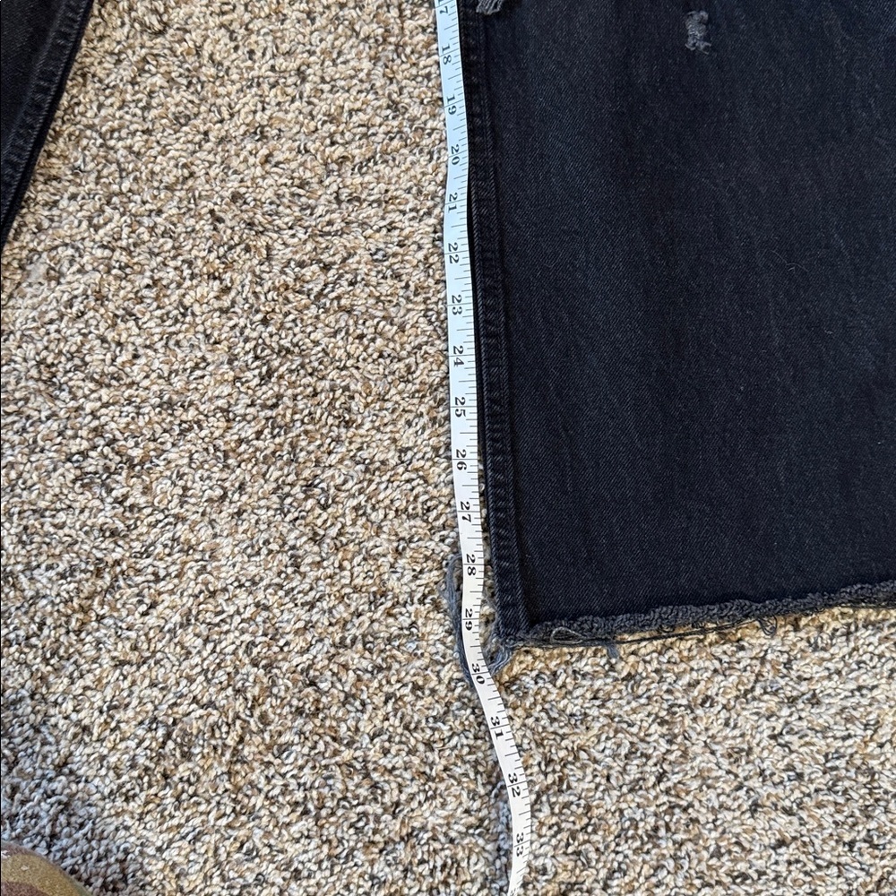 Zara Black Distressed Jeans Raw Hem Size 10 EUC - Picture 7 of 8